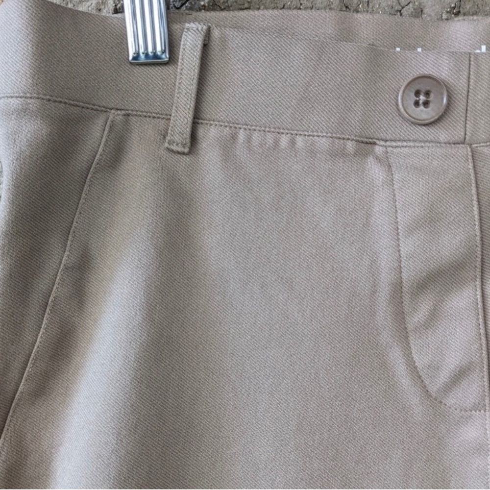 Betabrand Dress Pant Yoga Pants Straight-Leg Classic Khaki Medium Petite